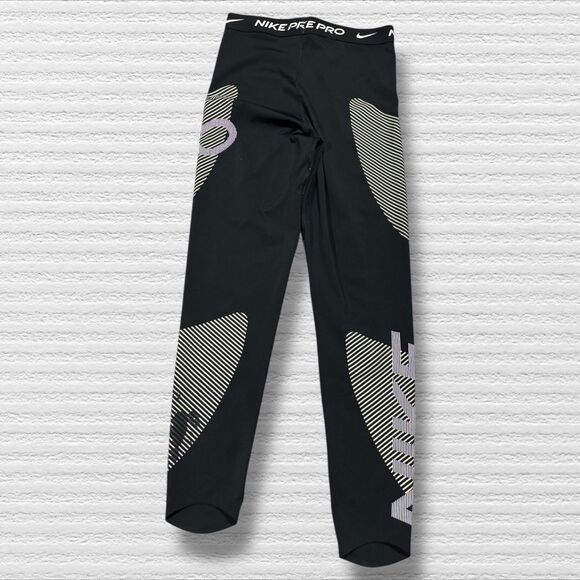 Nike Pro Women’s Dri-Fit Compression Leggings – Black/White – Small - Picture 4 of 6